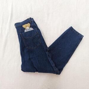 Together! Vintage Bear Applique Mom Jeans